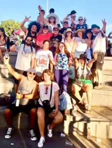 Parte da galera da Excursão Turismo-Geográfico curtindo o Festival de Jazz & Blues de Rio das Ostras